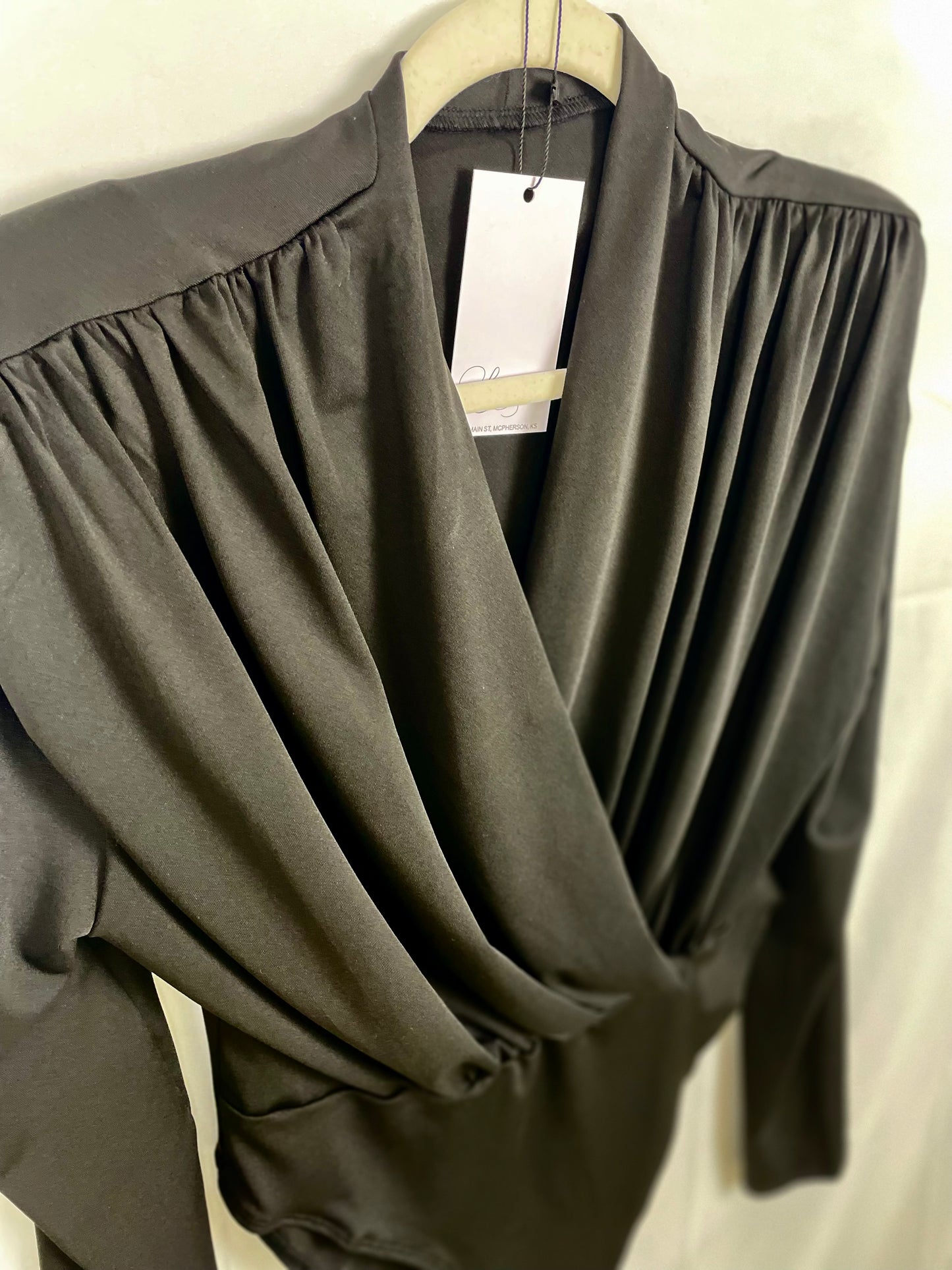 Black Long-Sleeve Bodysuit